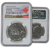 1986 Canadian Silver Dollar - Vancouver Rail - NGC
