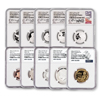 2022 US Silver Proof Set ( 10 pc ) - NGC 70
